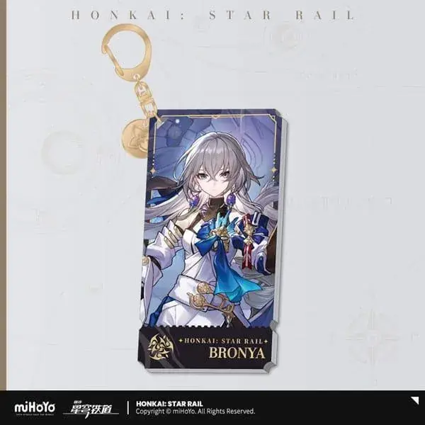 Honkai Star Rail karakter akril kulcstartó Bronya 9 cm Biztonságos fizetés