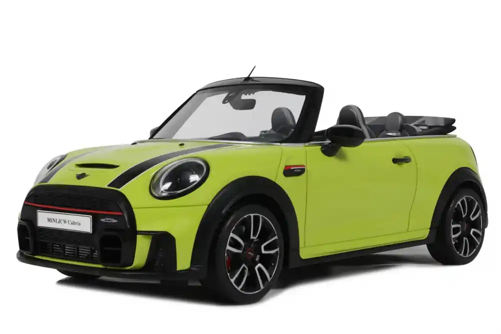 Népszerű Mini JCW Cabrio Zesty Yellow C5H 2021 modellautó Újdonság