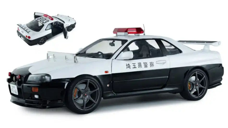 Nissan Skyline GT-R (BNR34) Japanese Police 1999 modellautó Kihagyhatatlan ajánlat