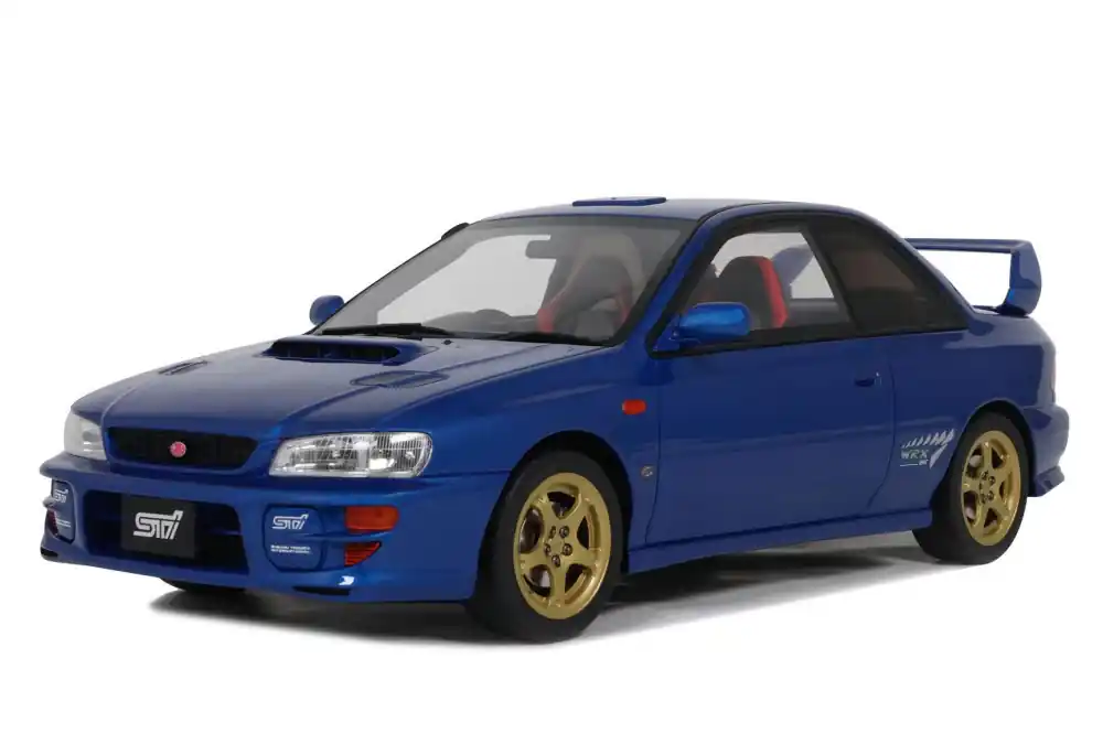 Népszerű Subaru Impreza WRX Type R STi Ver. V Limited 1999 Sonic Blue modellautó