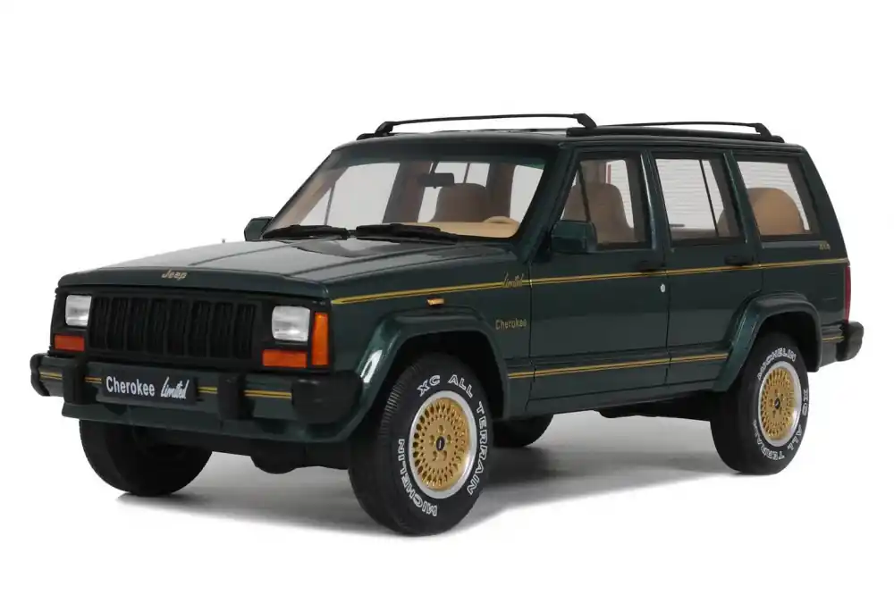 Jeep Cherokee XJ Limited 1995 Hunter Green modellautó Gyors kiszállítás