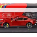 Ferrari Roma 2019 exkluzív sorszámozott kiadás vitrinnel Rosso Magma Bestseller
