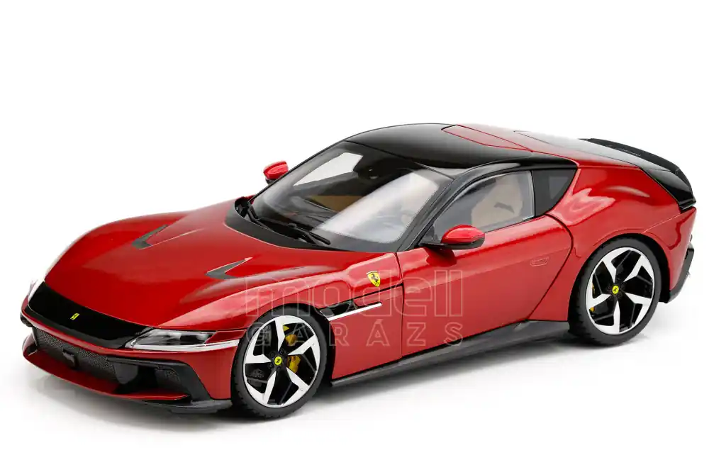 Ferrari 12Cilindri 2024 exkluzív sorszámozott kiadás vitrinnel Rosso Imola Limitált Outlet