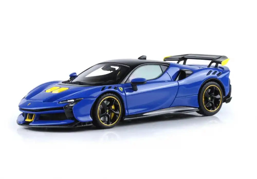 Újdonság Ferrari SF90 XX Stradale 2024 Azzurro Dino (vitrinnel) Limitált