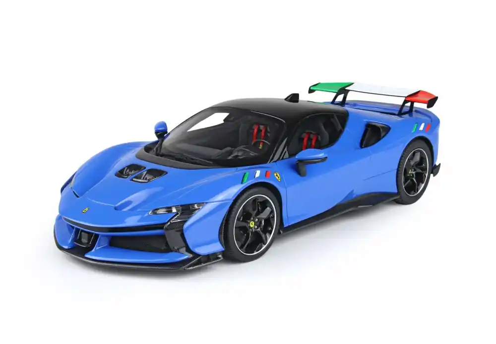 Ferrari SF90 XX Stradale 2024 Blue France (vitrinnel) Limitált Szuper ajánlat