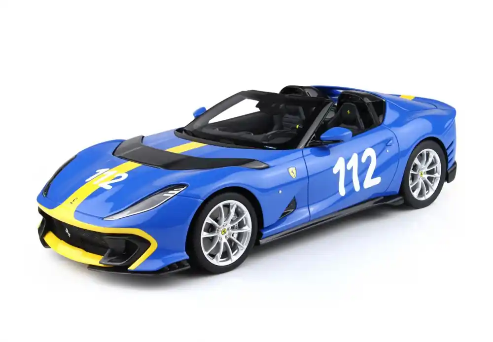 Ferrari 812 Competizione A Spider 112 2022 French Racing Blu (vitrinnel) Limitált Expressz kézbesítés