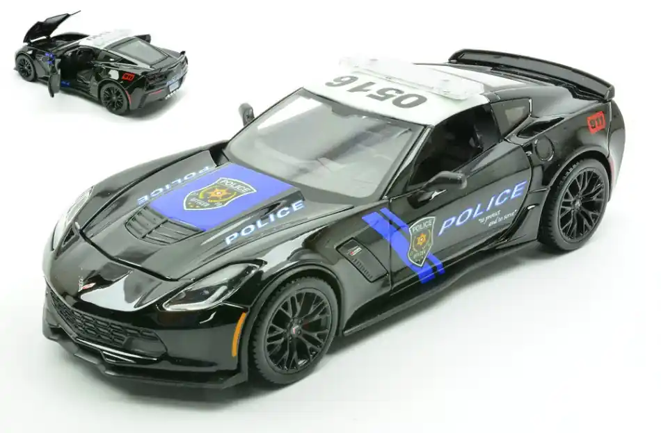 Gyors kiszállítás Chevrolet Corvette Z06 Police 2015 modellautó