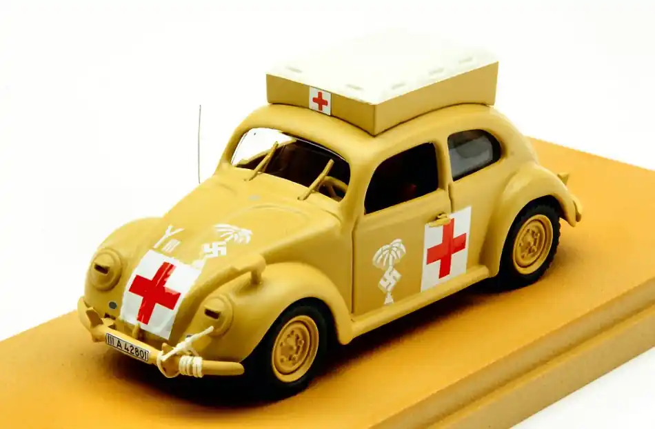 Biztonságos fizetés Volkswagen Bogár Africa Korps mentőautó 1941 modellautó