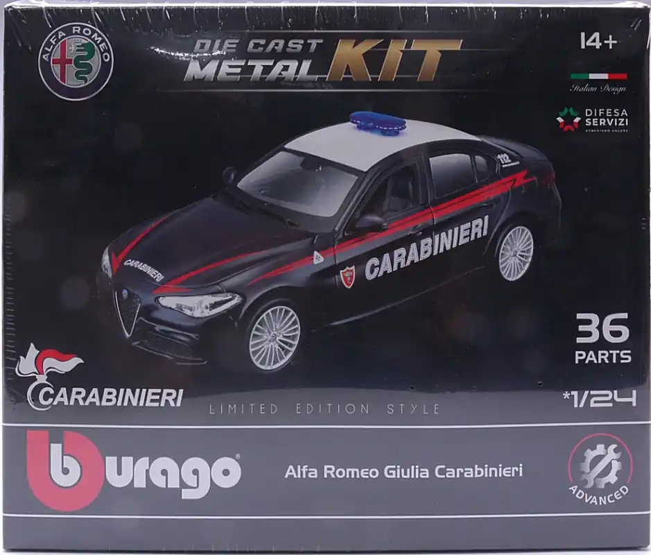 Legnépszerűbb Alfa Romeo Giulia Carabinieri összeszerelhető modellautó