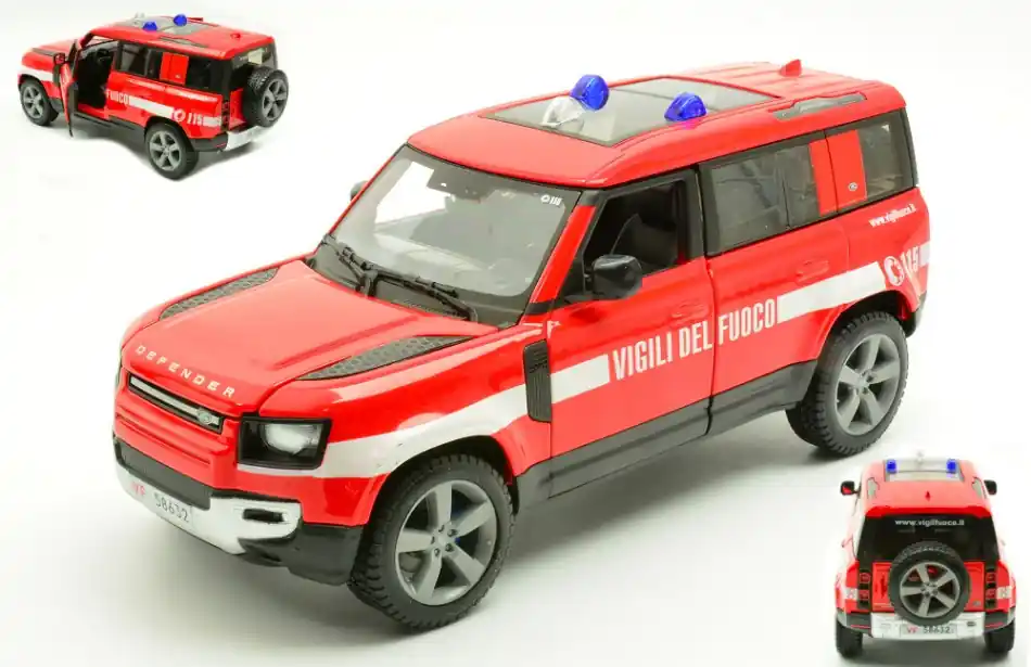 Olcsóbb Land Rover Defender 110 tűzoltó modellautó