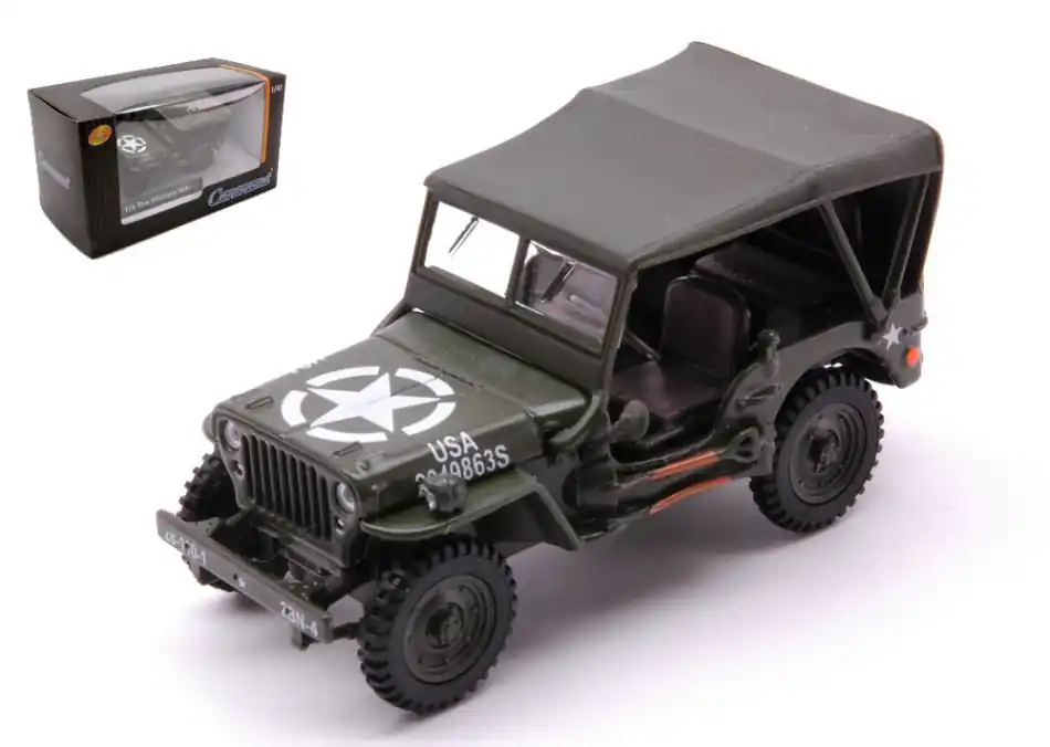 Akciós ár Jeep Willys ponyvatetős modellautó USA