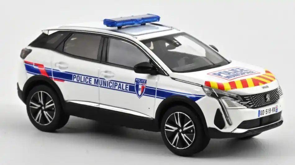 Peugeot 3008 2023 Police municipale modellautó Árcsökkenés