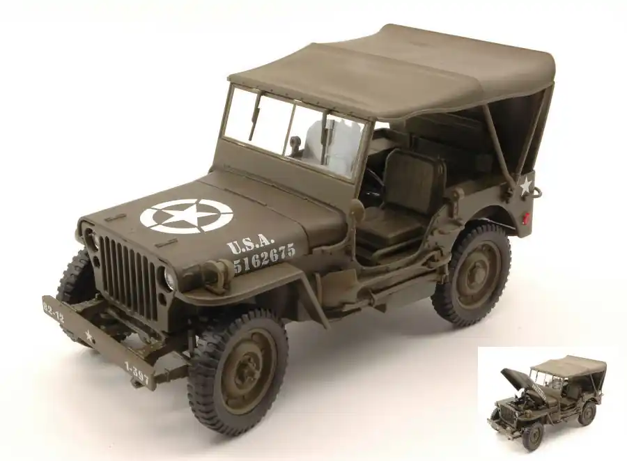 Expressz kézbesítés Jeep Willys U.S. Army zárt modellautó