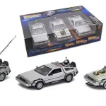 DeLorean 3-as csomag Vissza a jövőbe 1+2+3 modellautó Akció