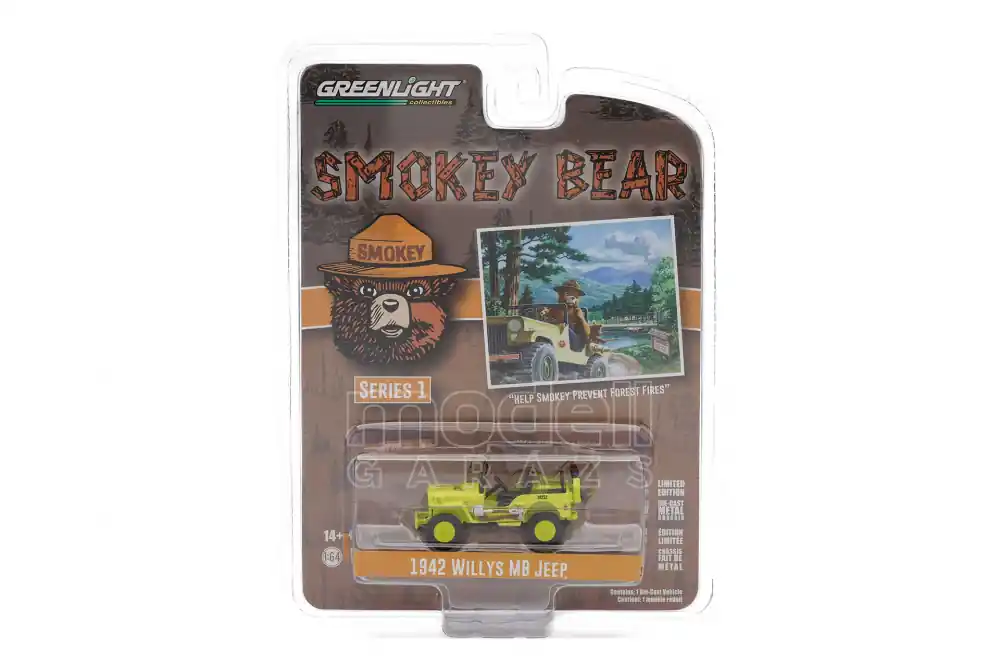Jeep Willys MB 1942 Smokey bear modellautó Különleges ajánlat