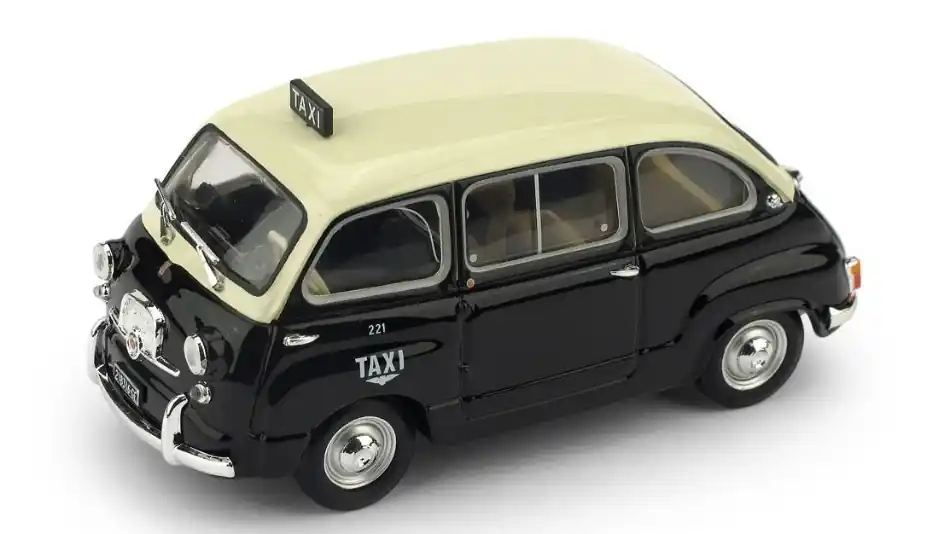 Szezonális akció Fiat 600 Multipla I series Taxi Genova modellautó