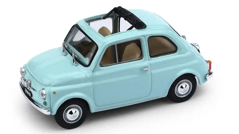 Fiat 500 F 1965-72 Azzurro acquamarina modellautó Biztonságos fizetés