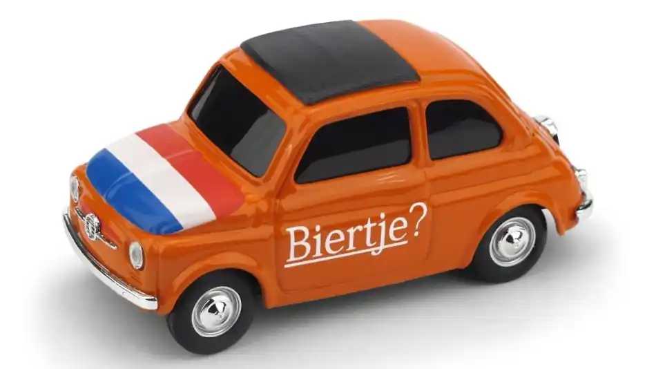 Fiat 500 Brums ‘biertje?‘ modellautó Azonnali szállítás