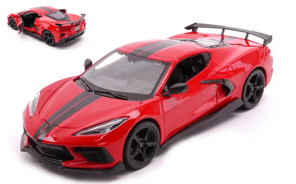 Azonnal elérhető Chevrolet Corvette Stingray Coupé High wing 2020 modellautó