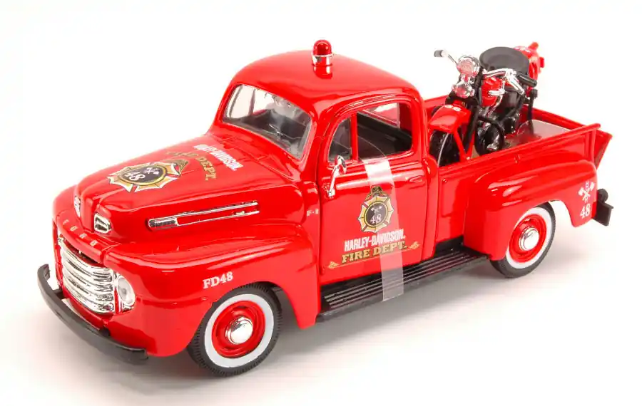 Ford F-1 Pick-up 1948 + Harley-Davidson El Knucklehead 1936 modellautó Akciós ár