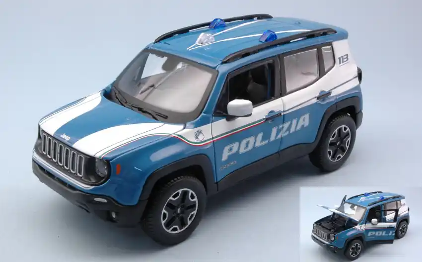Vedd meg online Jeep Renegade Polizia 2017 modellautó