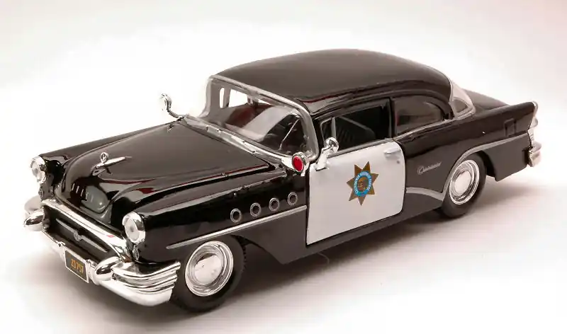Buick Century Police 1955 1 26 modellautó Gyors szállítás