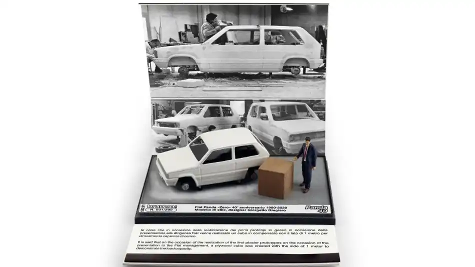 Újdonság Fiat Panda Zero 1978 Designer G. Giugiaro modellautó