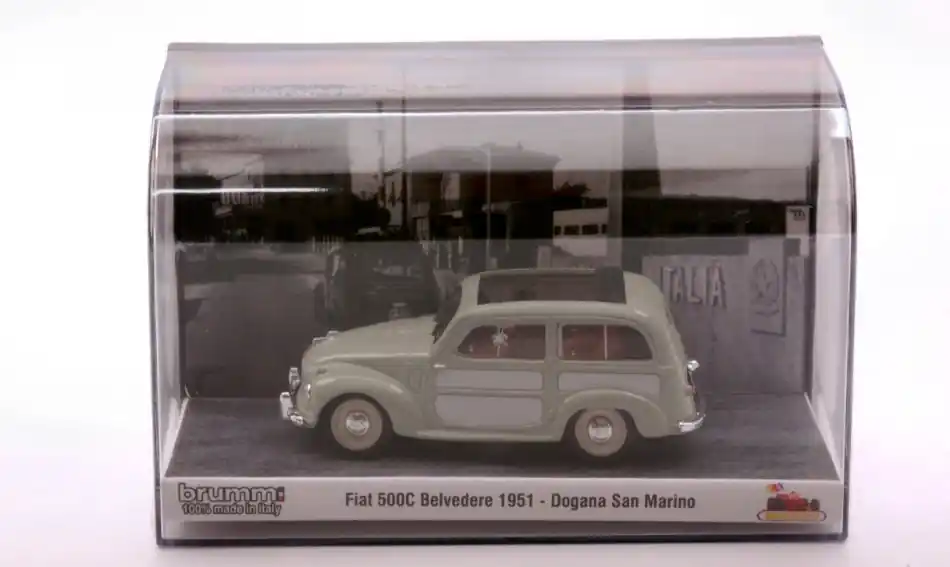 Outlet Fiat 500 C Belvedere Dogana di San Marino 1951 modellautó