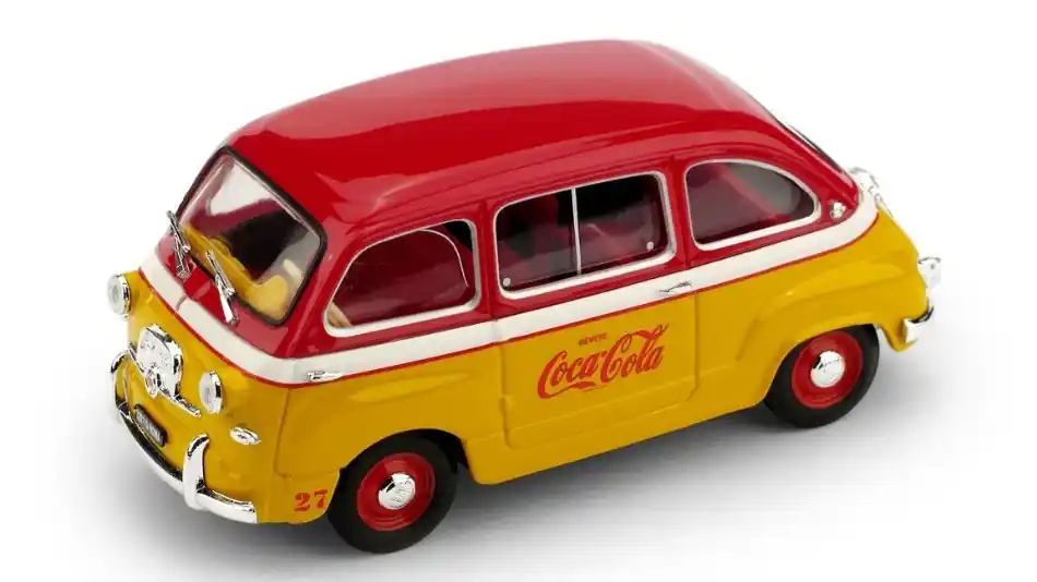 Bestseller Fiat 600 D Multipla Coca-cola 1960 modellautó