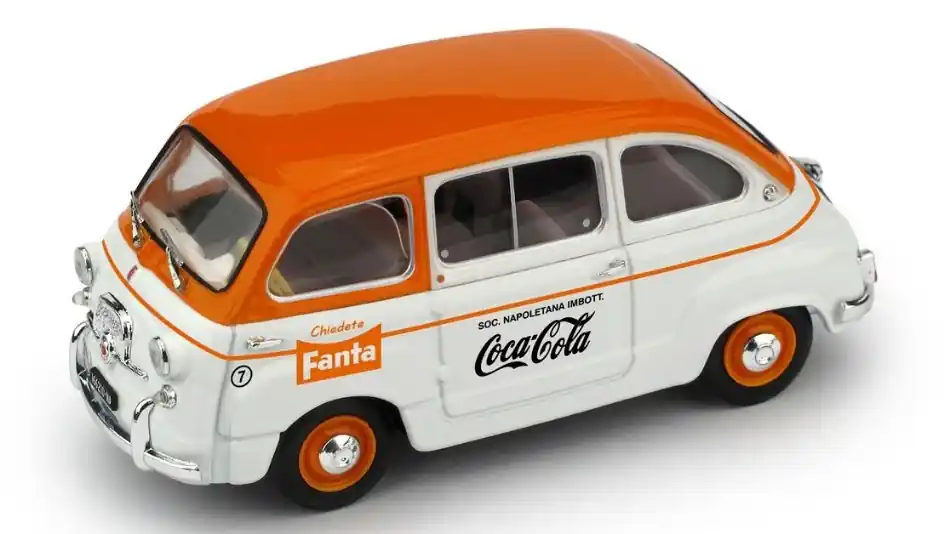 Exkluzív ajánlat Fiat 600 D Multipla Fanta Coca-cola 1961 modellautó