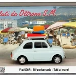Újdonság Fiat 500 R 50 anniversario ‘Tutti al mare‘ modellautó