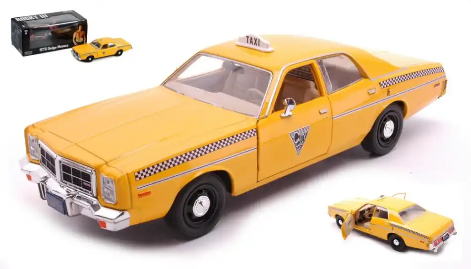 Legkelendőbb Dodge Monaco Taxi City Cab Co 1978 - Rocky III modellautó