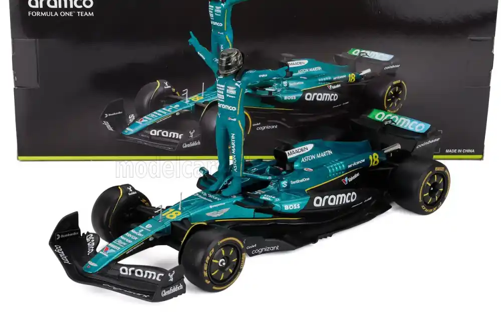 Újdonság Aston Martin F1 AMR25 18 2025 L. Stroll különálló pilótával Újdonság