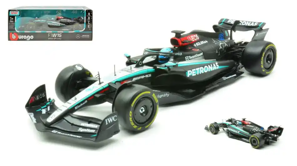 Akció Mercedes F1 W15 63 British GP 2024 G. Russell pilótával Újdonság
