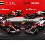 Ajánlat Ferrari F1 SF-25 szett 44 2025 + Monza Italy GP 2025 L. Hamilton vitrinnel Újdonság