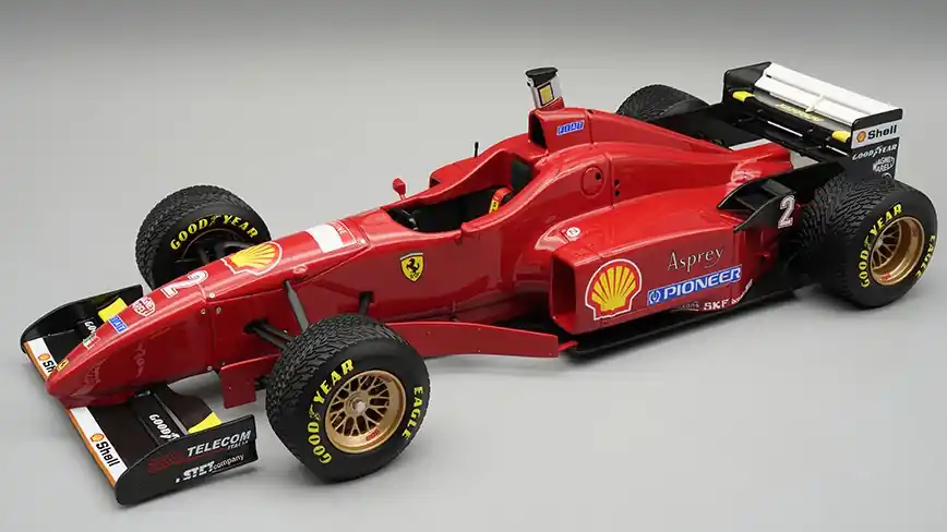 Csak ma Ferrari F1 F310 2 Spain GP 1996 E. Irvine (esőgumikkal)