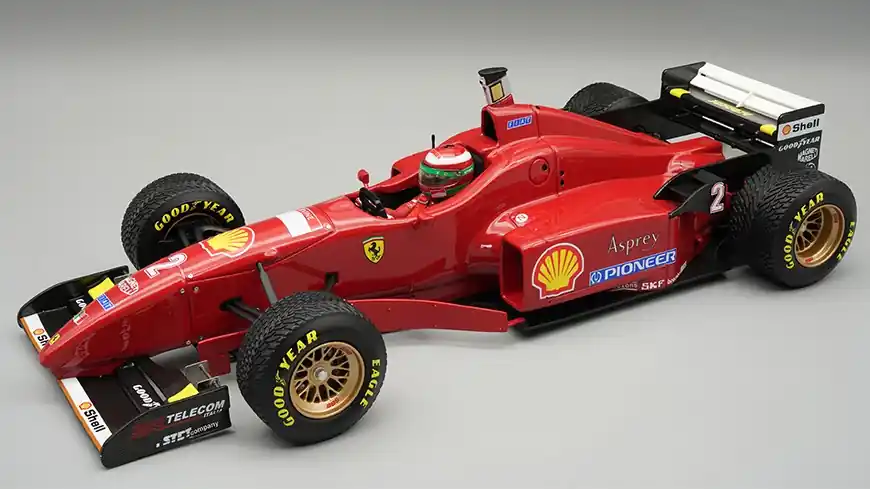 Biztonságos vásárlás Ferrari F1 F310 2 Spain GP 1996 E. Irvine (esőgumikkal) pilótával