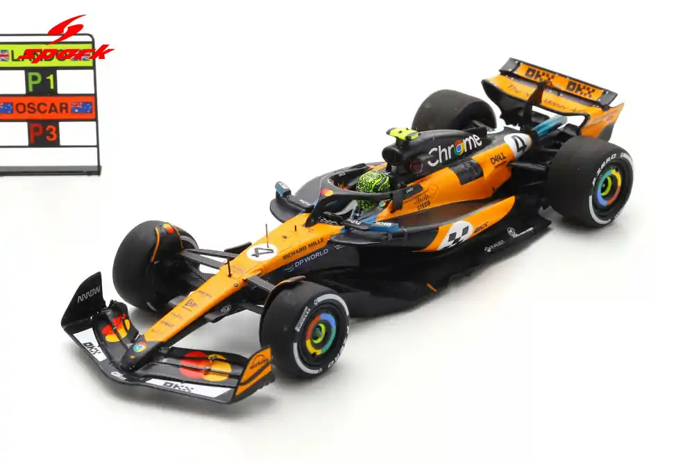 McLaren F1 MCL39 4 Monaco GP győztes 2025 L. Norris Pit Board táblával Akciós ár