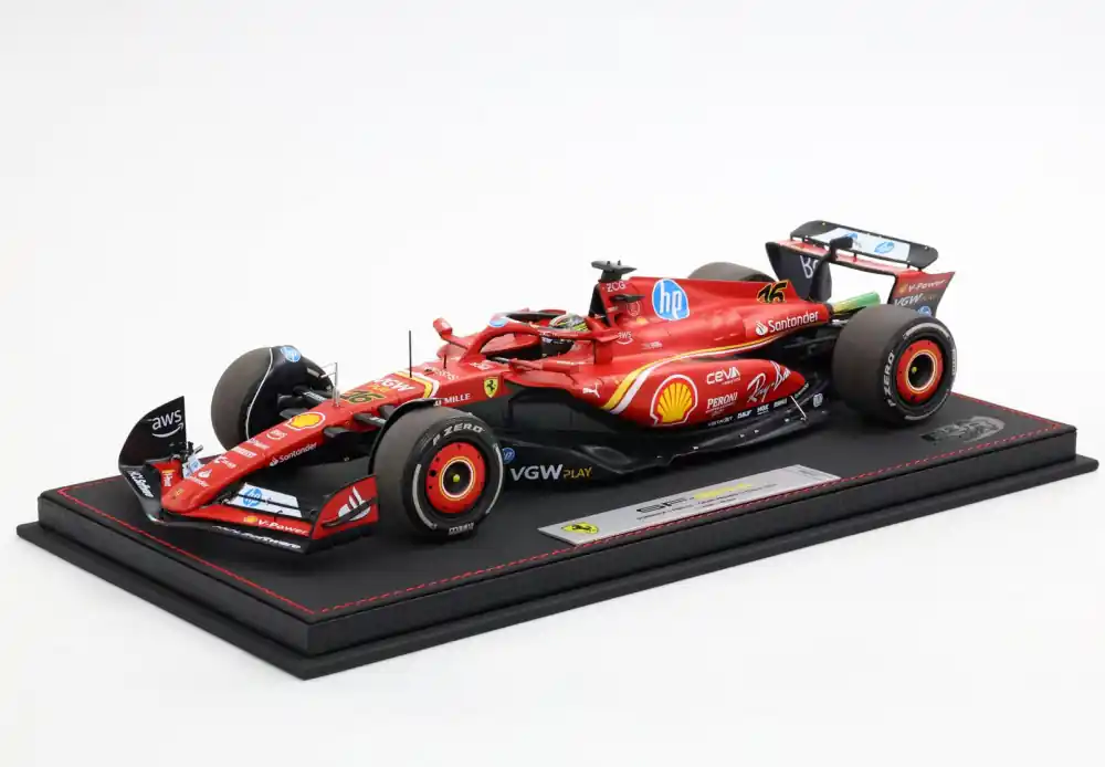 Kedvezmény Ferrari F1 SF-24 16 Monza GP győztes 2024 C. Leclerc vitrinnel Limitált