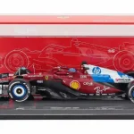 Utolsó esély Ferrari F1 SF-25 16 Miami GP 2025 C. Leclerc exkluzív kiadás vitrinnel