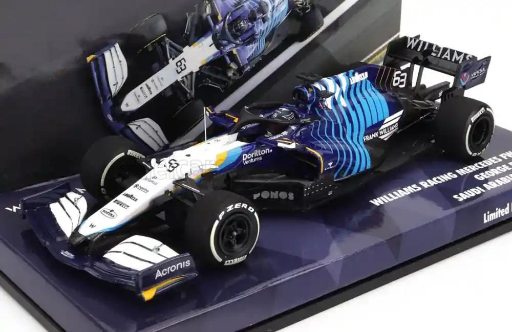 Kedvezményes ár Williams F1 FW43B 63 Saudi Arabia GP 2021 G. Russel Limitált