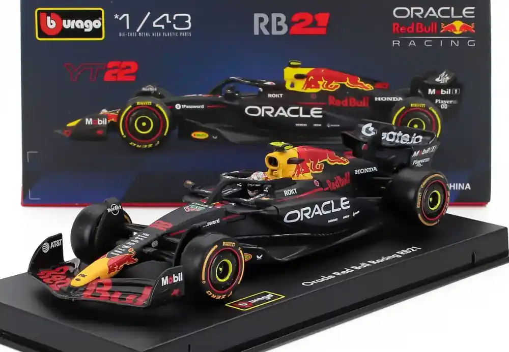 Rendeld meg most Red Bull F1 RB21 22 2025 Y. Tsunoda vitrinnel és pilótával