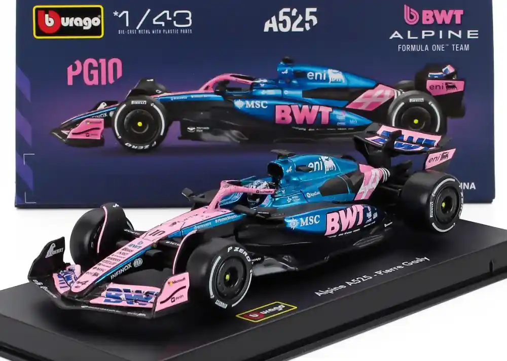 Alpine F1 A525 10 2025 P. Gasly vitrinnel és pilótával Akciós ár