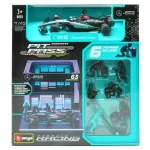Árengedmény Mercedes F1 Pit stop dioráma W14 63 G. Russell 2023 + 6 szerelő figura
