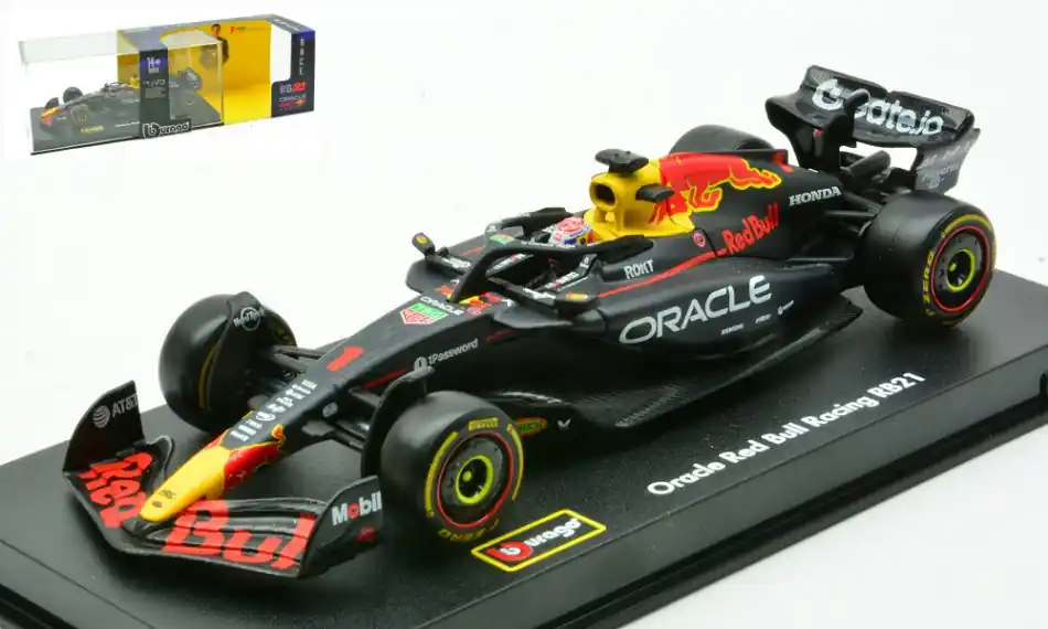 Legjobb ár Red Bull F1 RB21 1 2025 M. Verstappen vitrinnel és pilótával