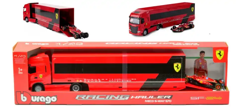Iveco S-Way 570 Formula 1 kamion + Ferrari F1 SF-23 16 2023 C. Leclerc Expressz kézbesítés