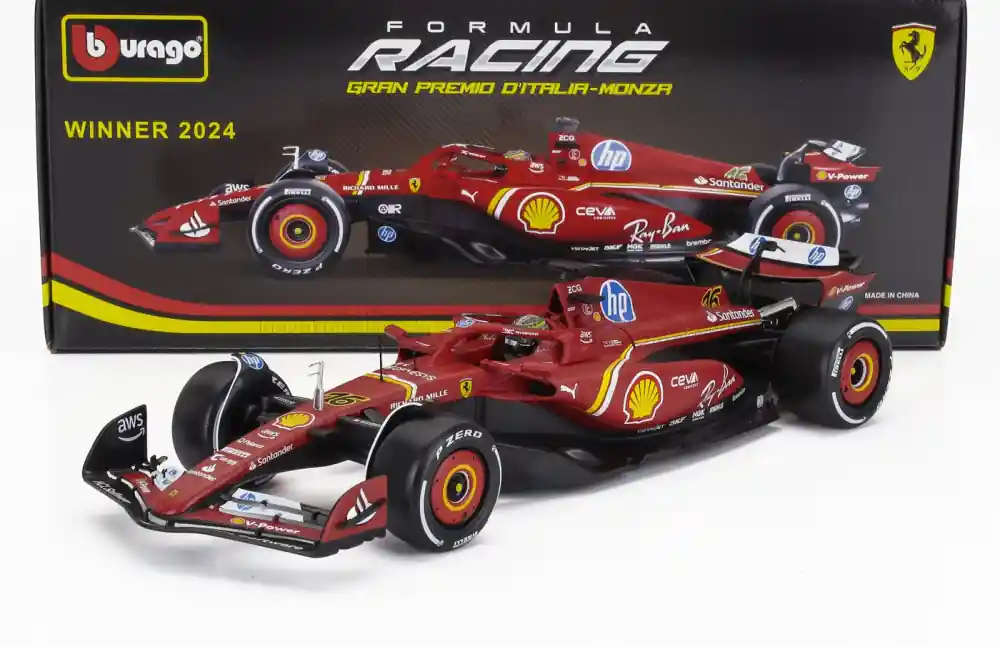 Ferrari F1 SF-24 16 Monza GP győztes 2024 C. Leclerc Biztonságos vásárlás