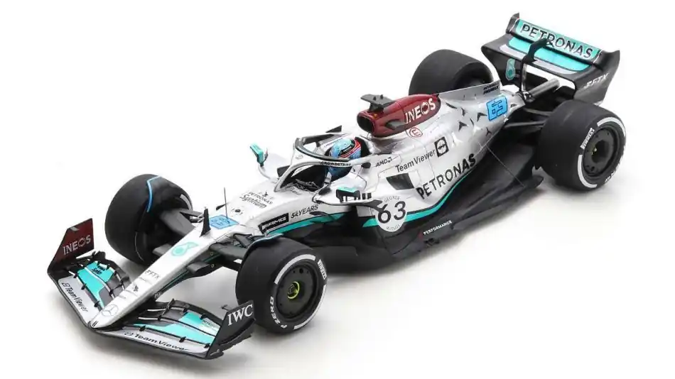Mercedes F1 W13E 63 Belgium GP 2022 G. Russel Gyors kiszállítás
