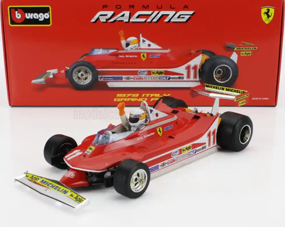 Ferrari F1 312T4 n.11 Monza GP győztes 1979 J. Scheckter pilótával Szuper akció