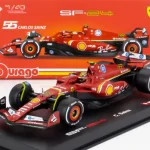 Akció Ferrari F1 SF-24 n.55 Monza GP 2024 C. Sainz pilótával és vitrinnel